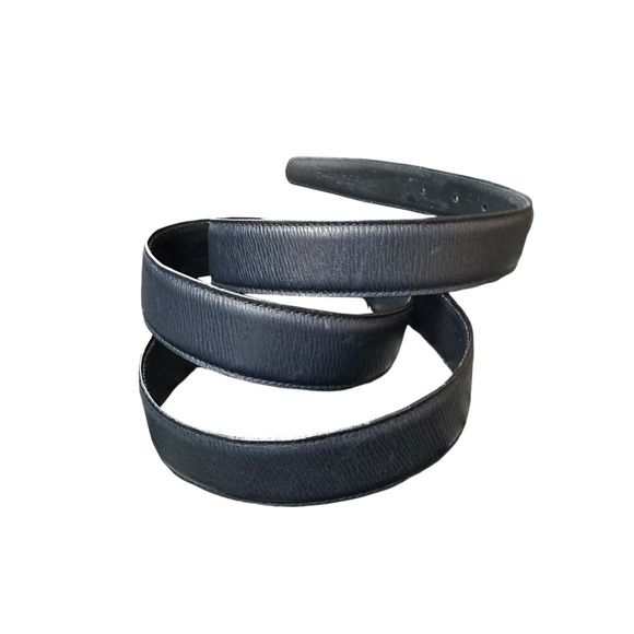 Genuine S.T. Dupont Navy Blue Logo Leather Belt Made In France 42 Reversible - Picture 6 of 10